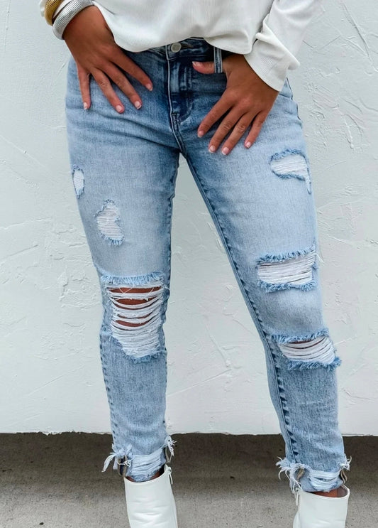 Billie Distressed Skinny Jeans(PREORDER)
