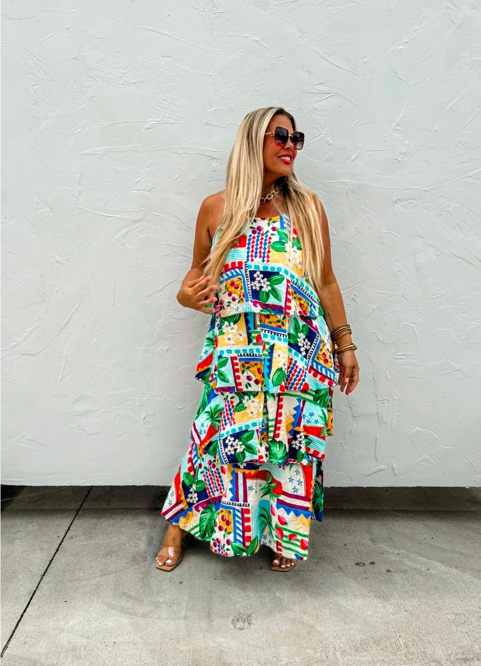 SUMMER IN BARCELONA RUFFLE DRESS