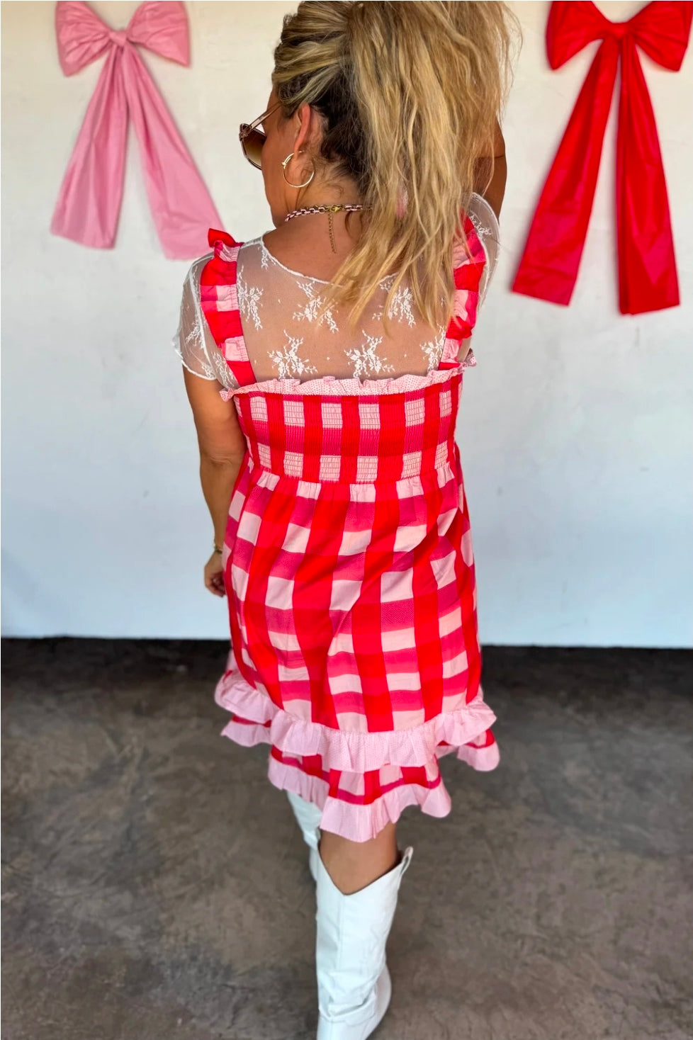 Berry Sweet Gingham Dress