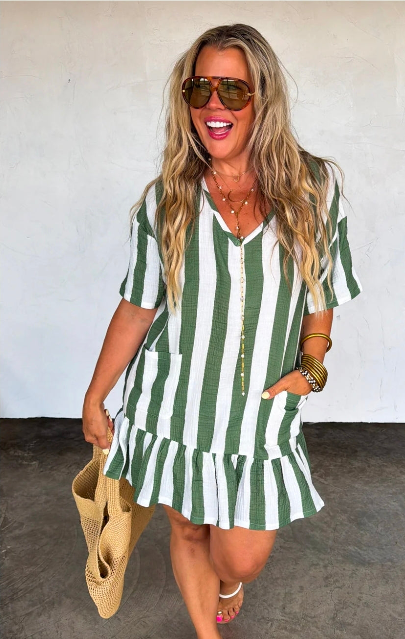 Down By the Sea Stripe Dress(PREORDER)