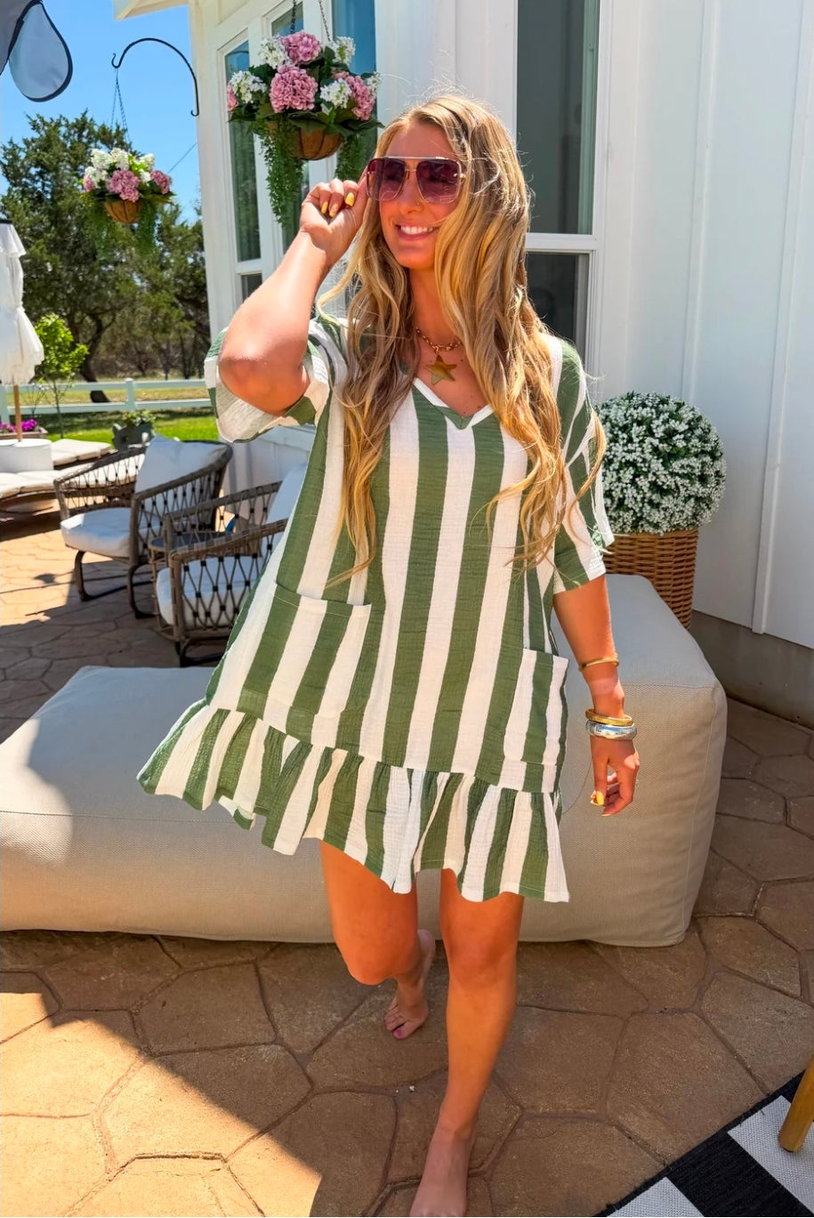 Down By the Sea Stripe Dress(PREORDER)