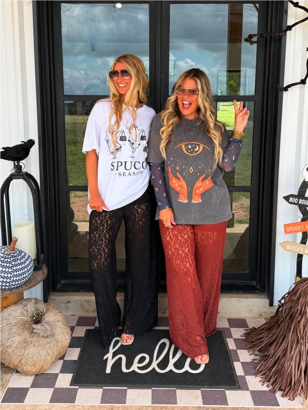 Floral Lace Wide Leg Pants(PREORDER) ETA-EARLY/MID SEPTEMBER