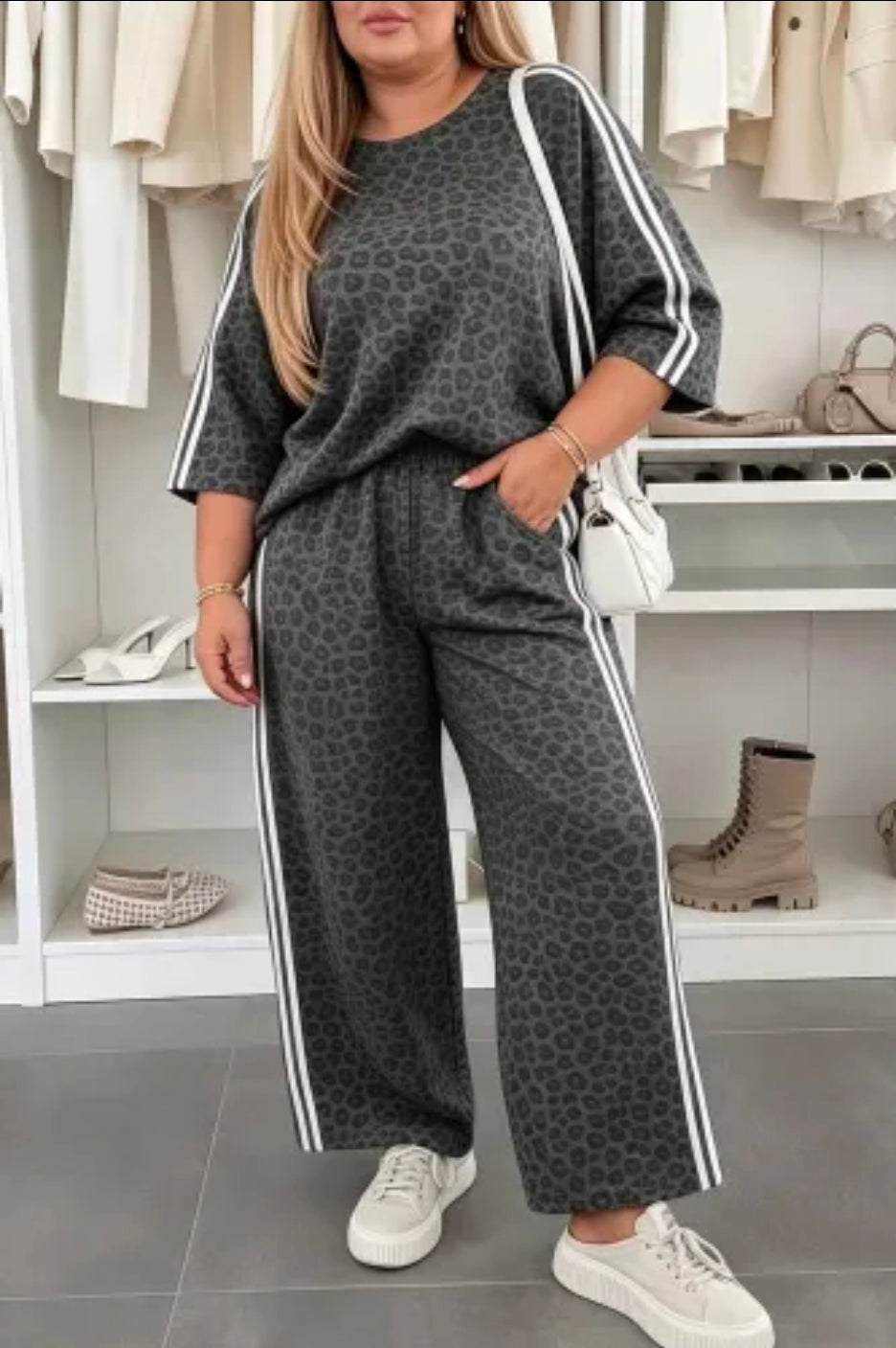 Black Leopard Stripe Side Set(Preorder)