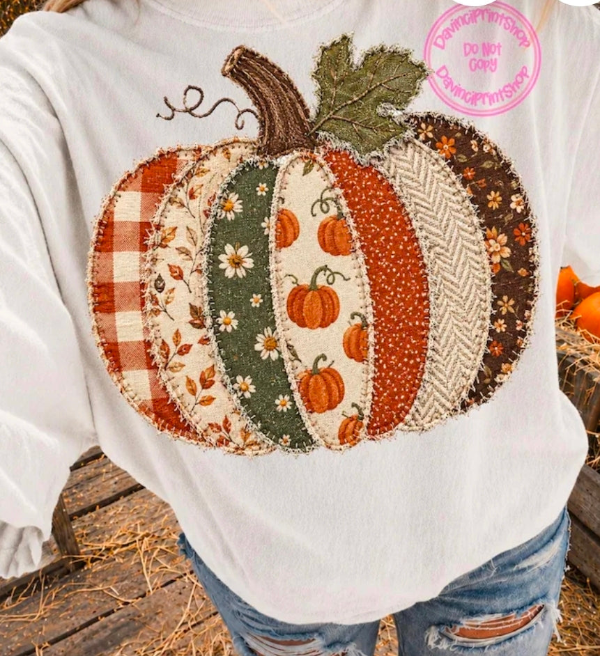 Patchwork Punkin' Tee(Preorder)