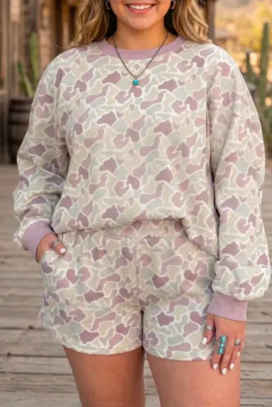 Camo Long Sleeve/Short Set(Preorder)