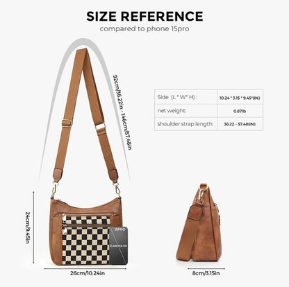 PREORDER-CHECKERED CANVAS MESSENGER BAG