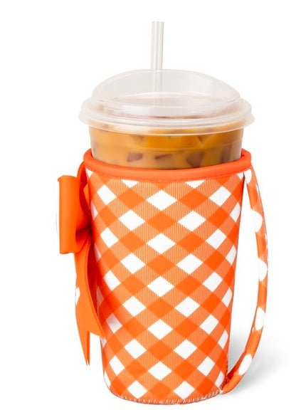 Orange/White Gingham Cup Coolie