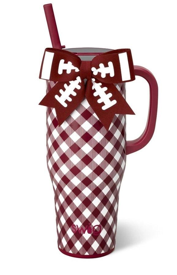 SWIG Gameday Gingham Maroon Mega Mug 40oz