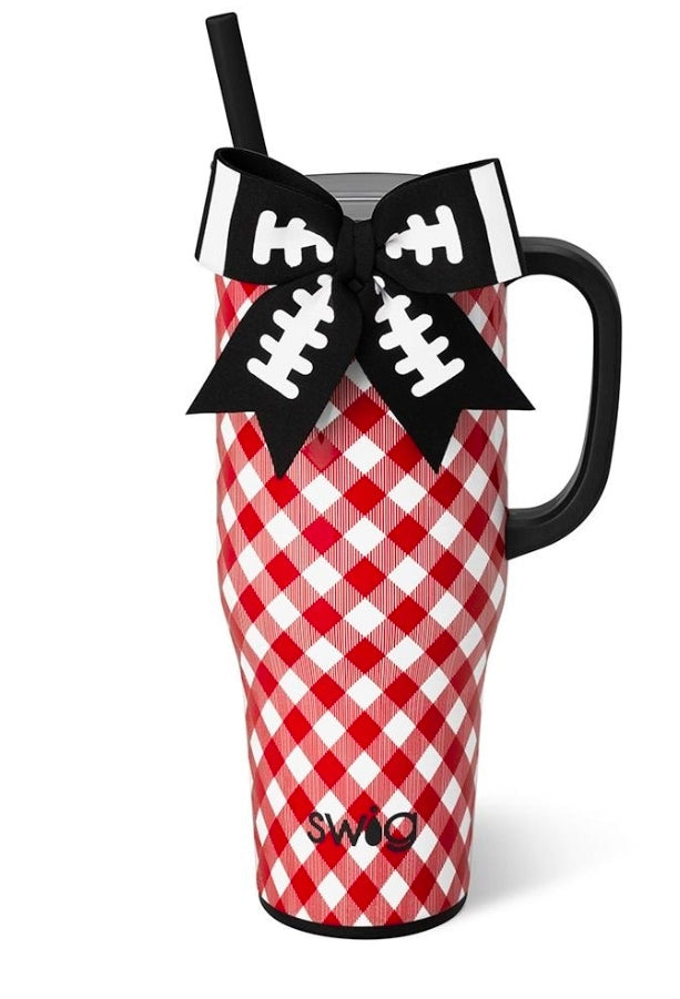 SWIG Gameday Gingham Red + Black Mega Mug 40oz