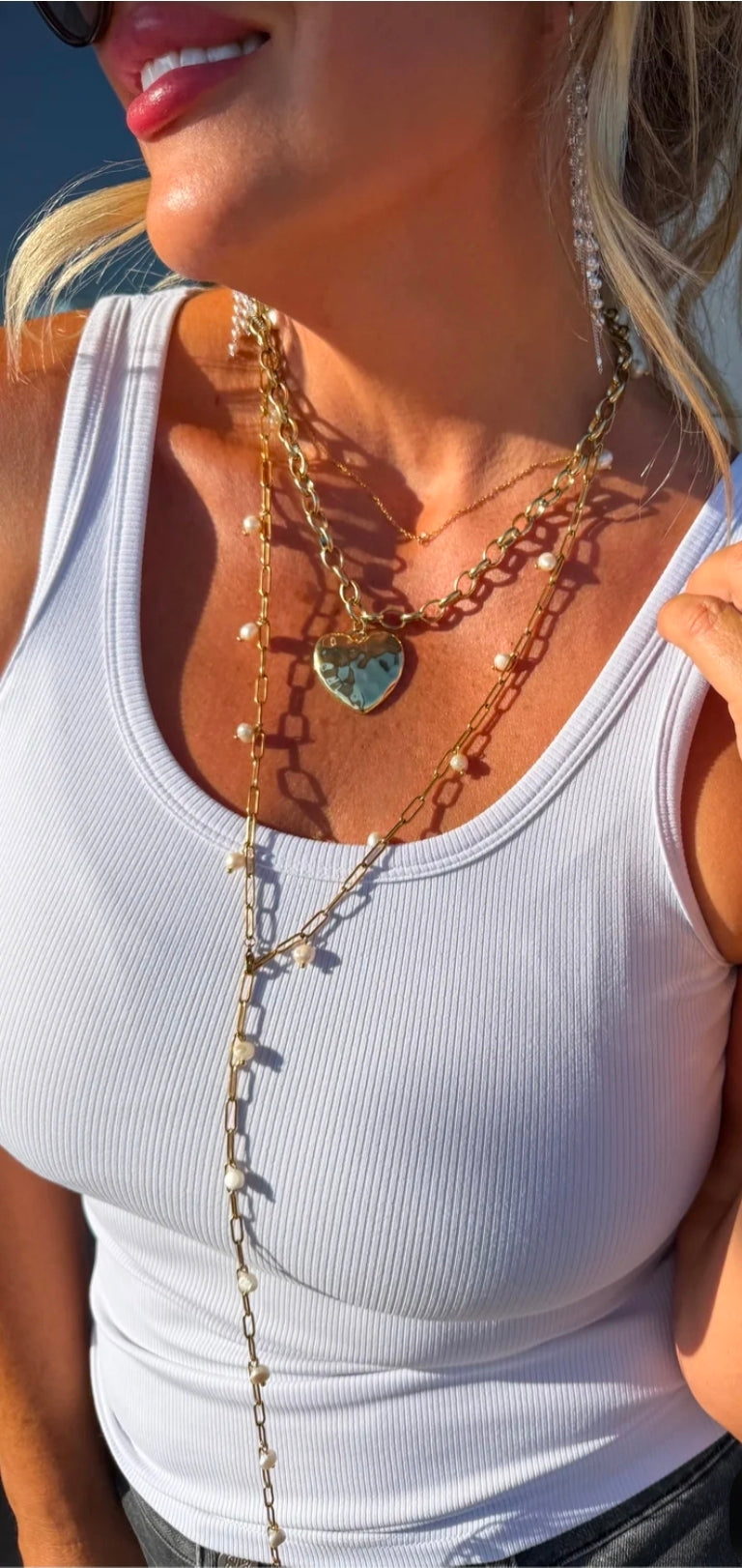 BLAKELEY-LONG PEARL BEAD NECKLACE