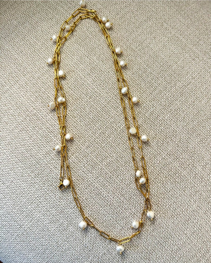 BLAKELEY-LONG PEARL BEAD NECKLACE