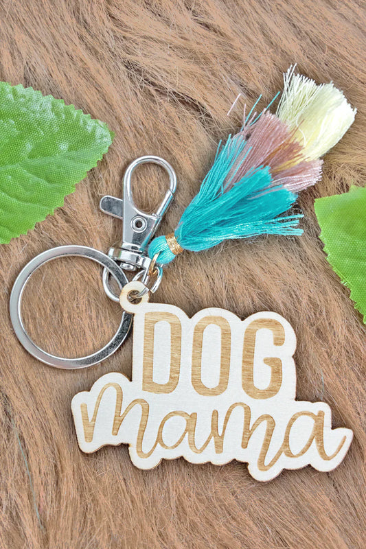 DOG MAMA OMBRE TASSEL KEYCHAIN