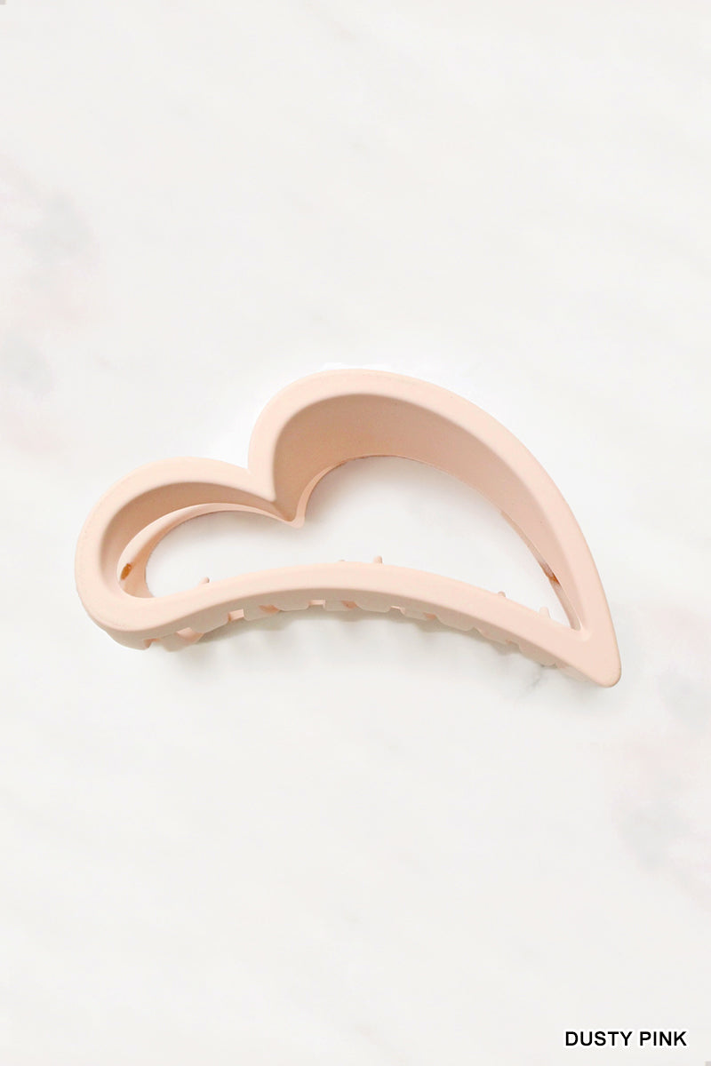 HEART SHAPE HAIR CLAW CLIPS, 3.75 INCH