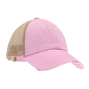 CC.Beanie Kids Distressed High Ponytail Ball Cap