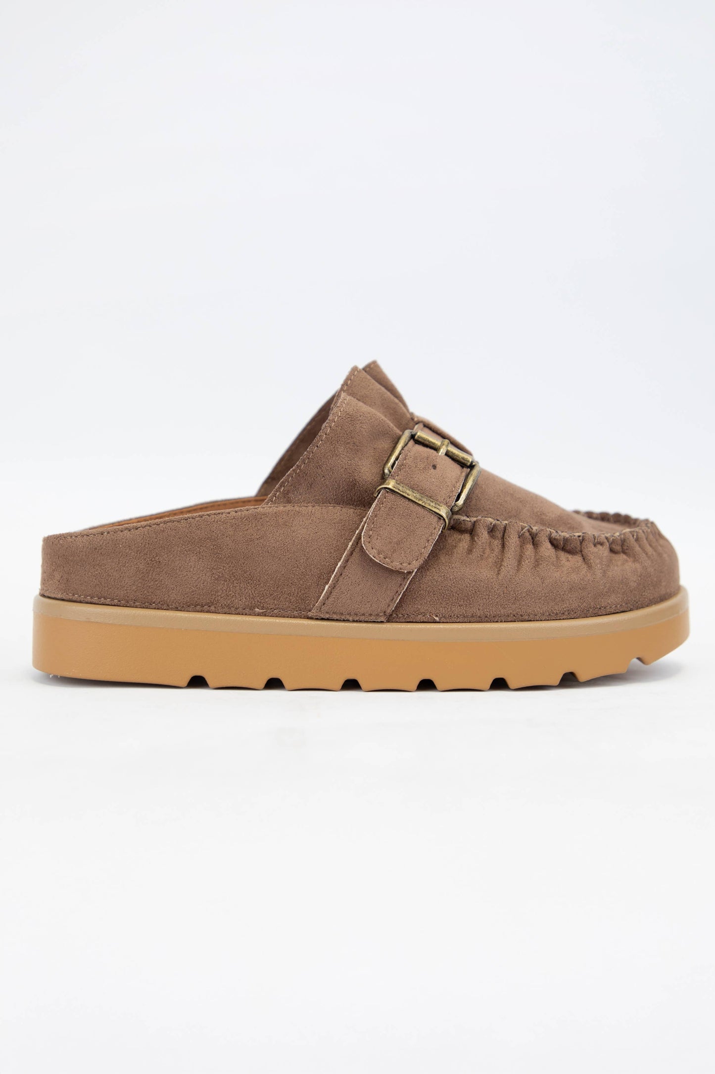 EFFY RUFFLE ENTRACE DESIGN SLIP-ON MOCCASIN MULE(PREORDER)