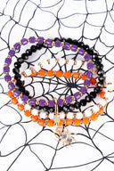 Halloween Spider Charm Beaded Bracelet
