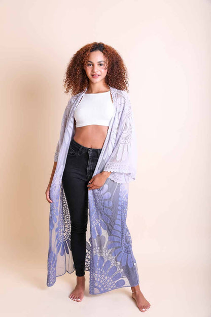 Ombre Lace Kimono Cardigan - Resort Wear Essential 🌼