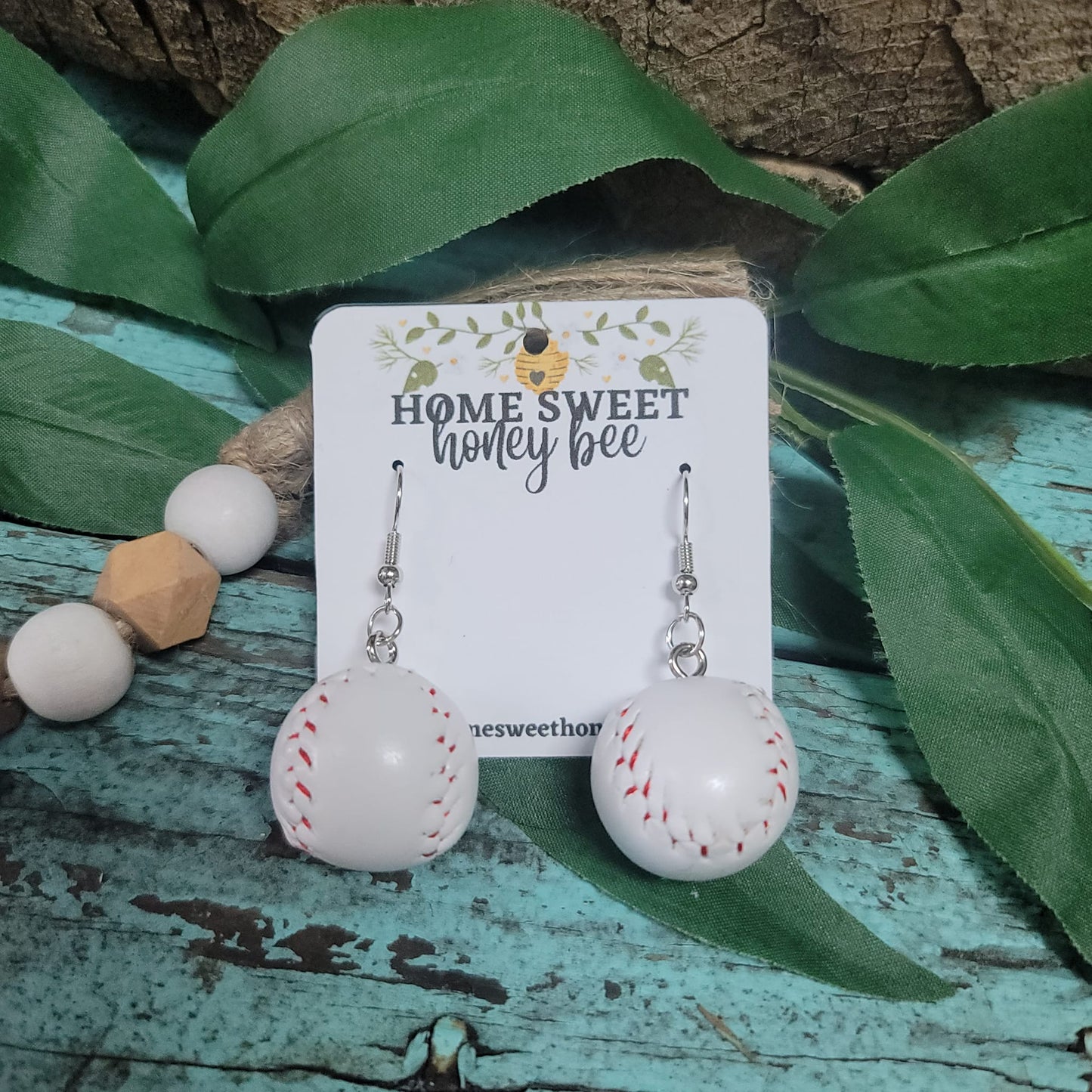 Ball & Bat Dangle Earrings