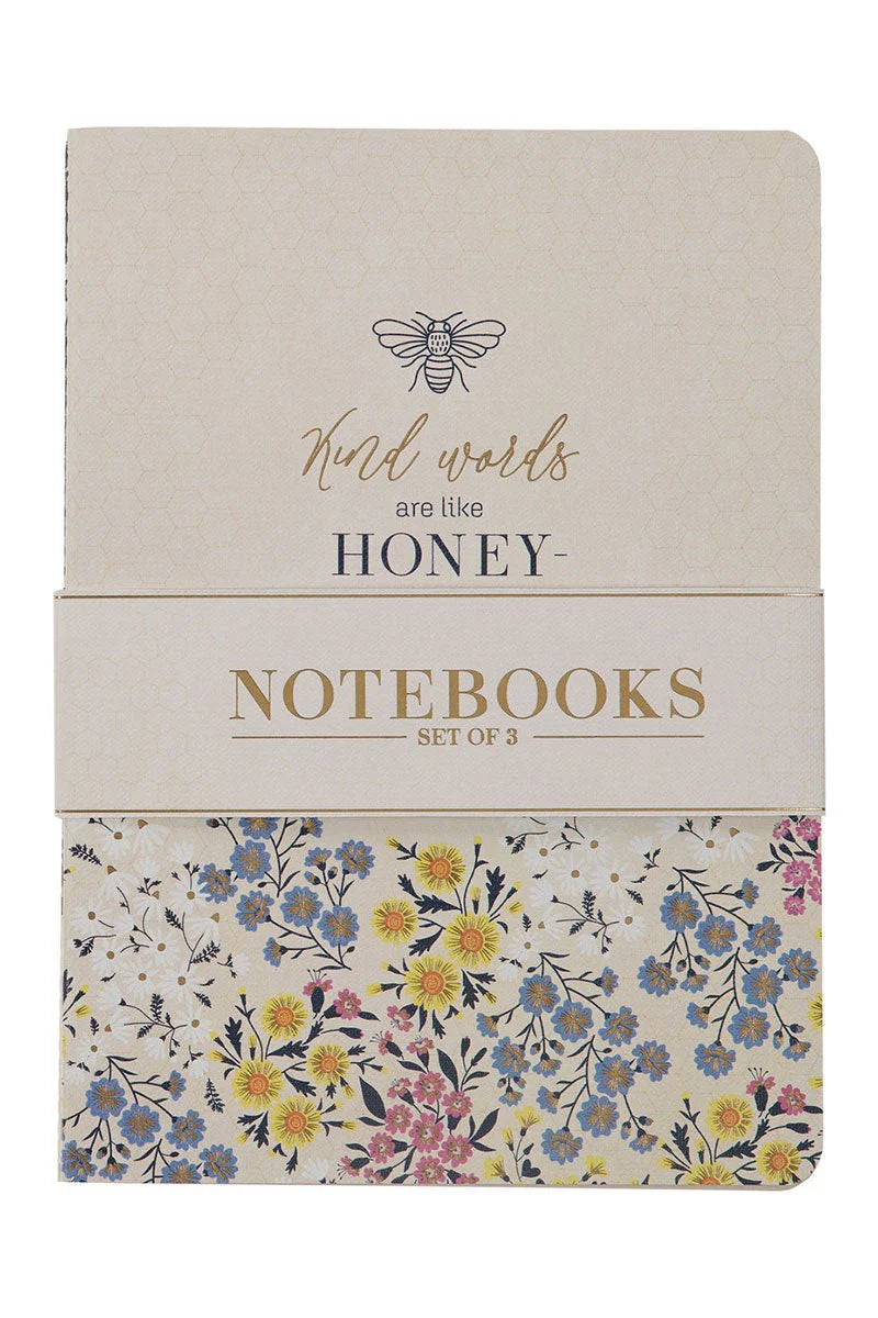 Set of 3 Kind Words Are Like Honey Notebooks