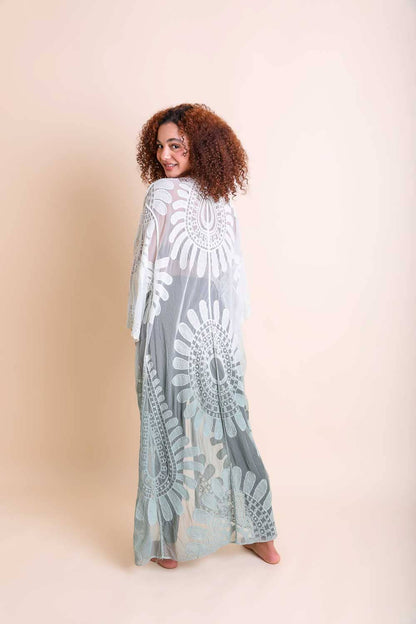 Ombre Lace Kimono Cardigan - Resort Wear Essential 🌼