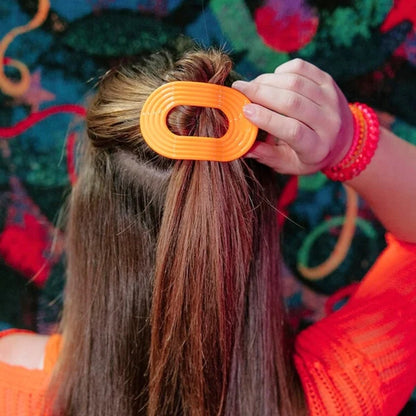 Teletie Flat Round Hair Clip