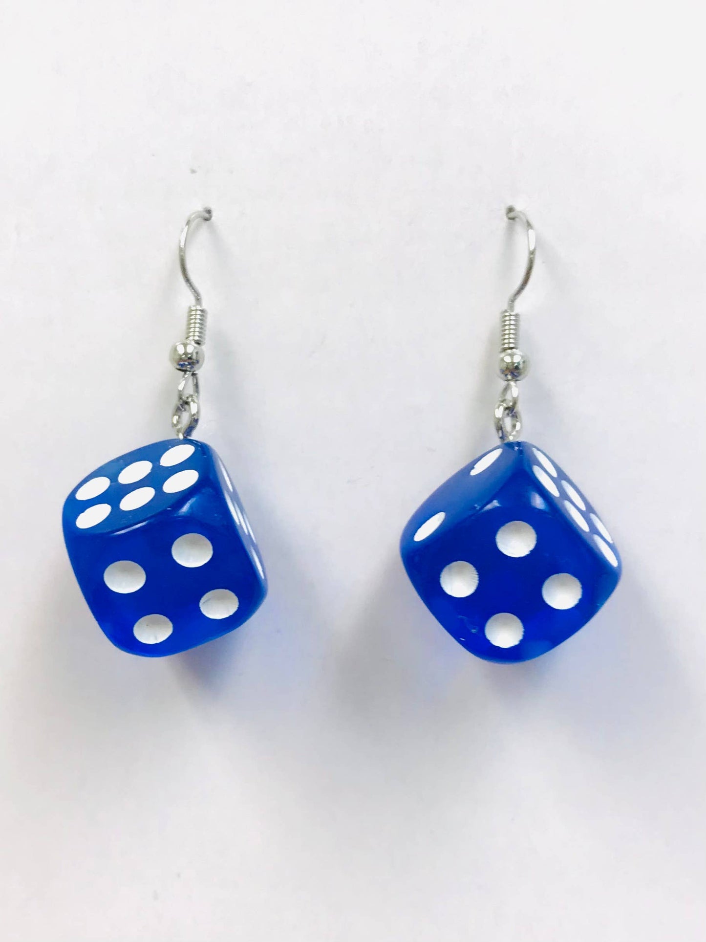 Transparent Dice Earrings