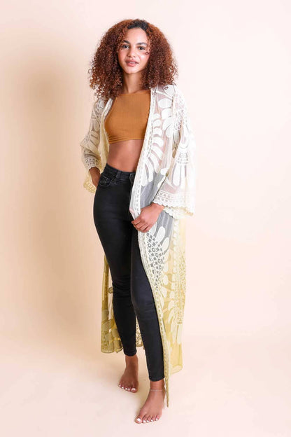 Ombre Lace Kimono Cardigan - Resort Wear Essential 🌼