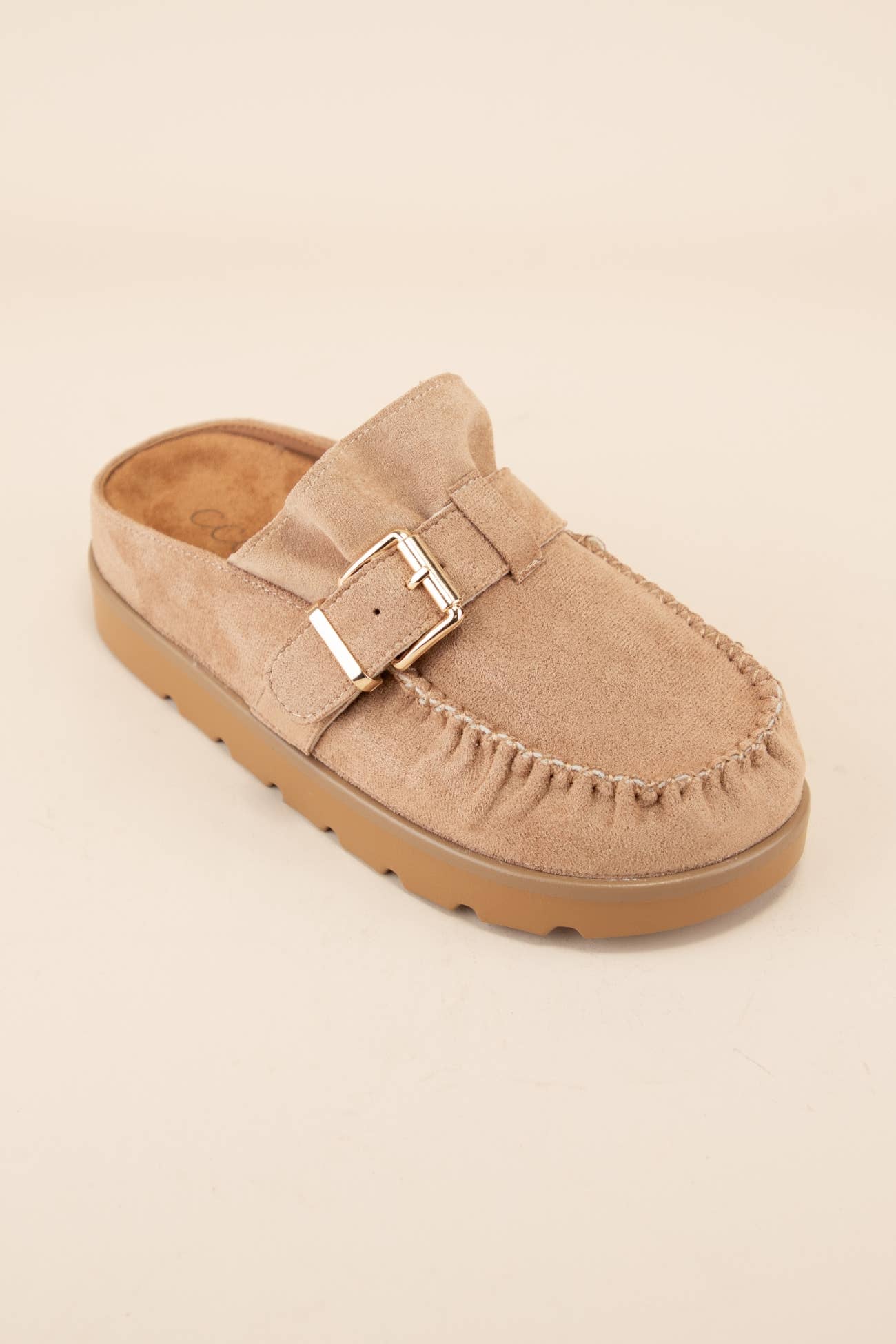 EFFY RUFFLE ENTRACE DESIGN SLIP-ON MOCCASIN MULE(PREORDER)