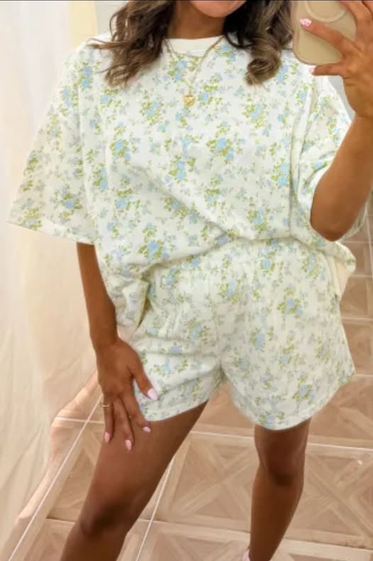 Floral Matching Shorts Set
