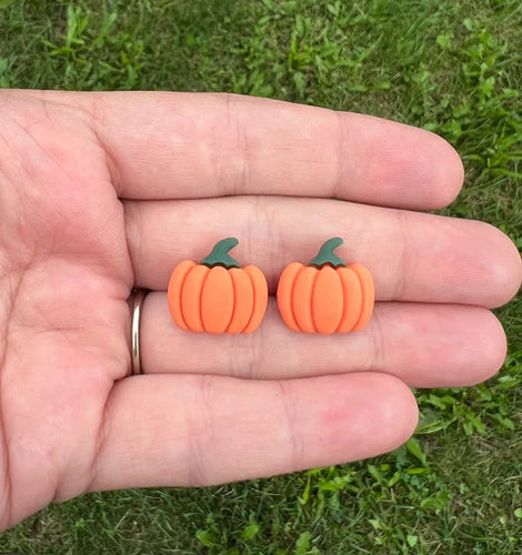 Pumpkin Resin Earrings