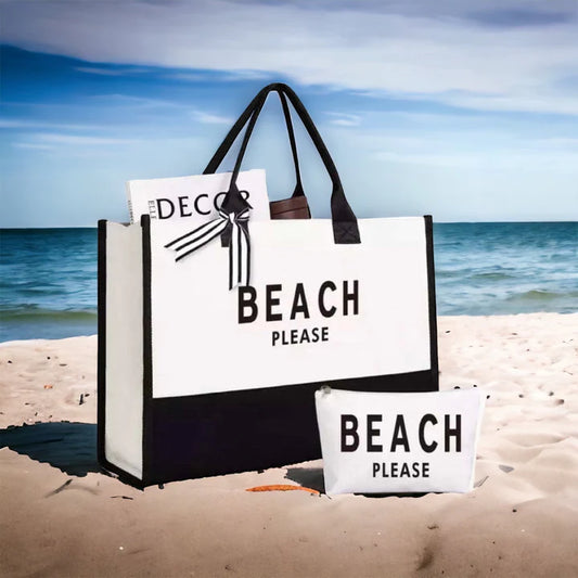 Beach Please Tote Bag Set