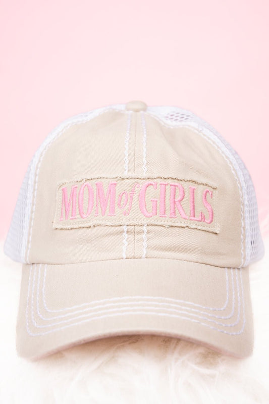 STONE 'MOM OF GIRLS' MESH CAP