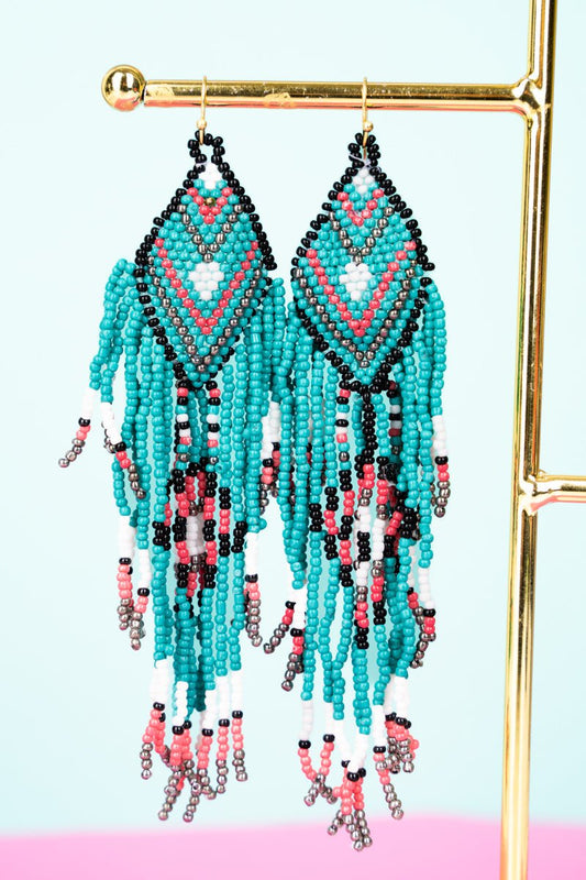 TINSLEY SEED BEAD FRINGE EARRINGS