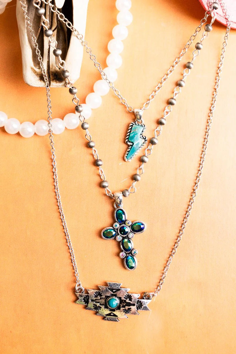 Western Turquoise Layered Necklace