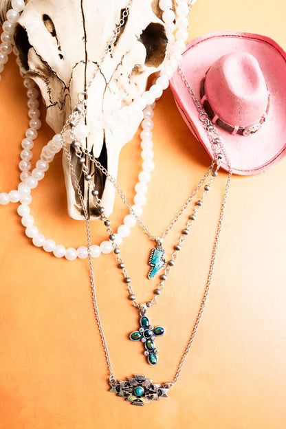 Western Turquoise Layered Necklace