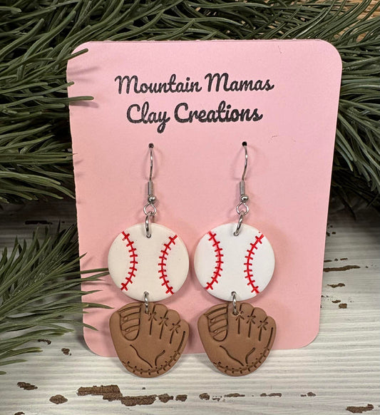 Clay Baseball Glove Dangle