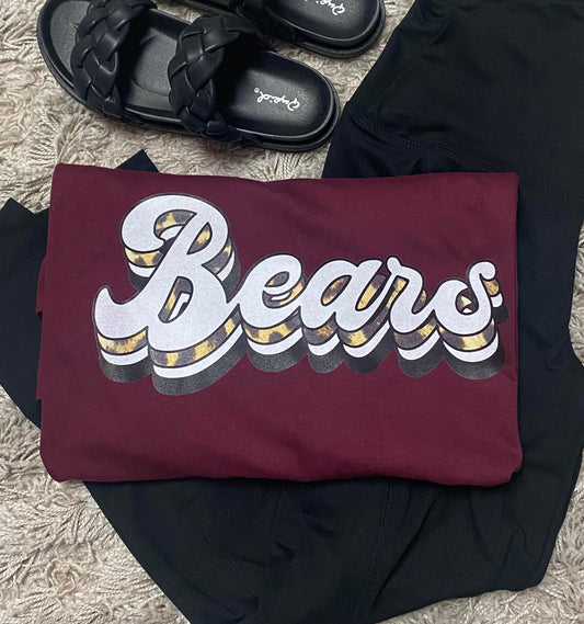 Leopard BEARS Script Tee