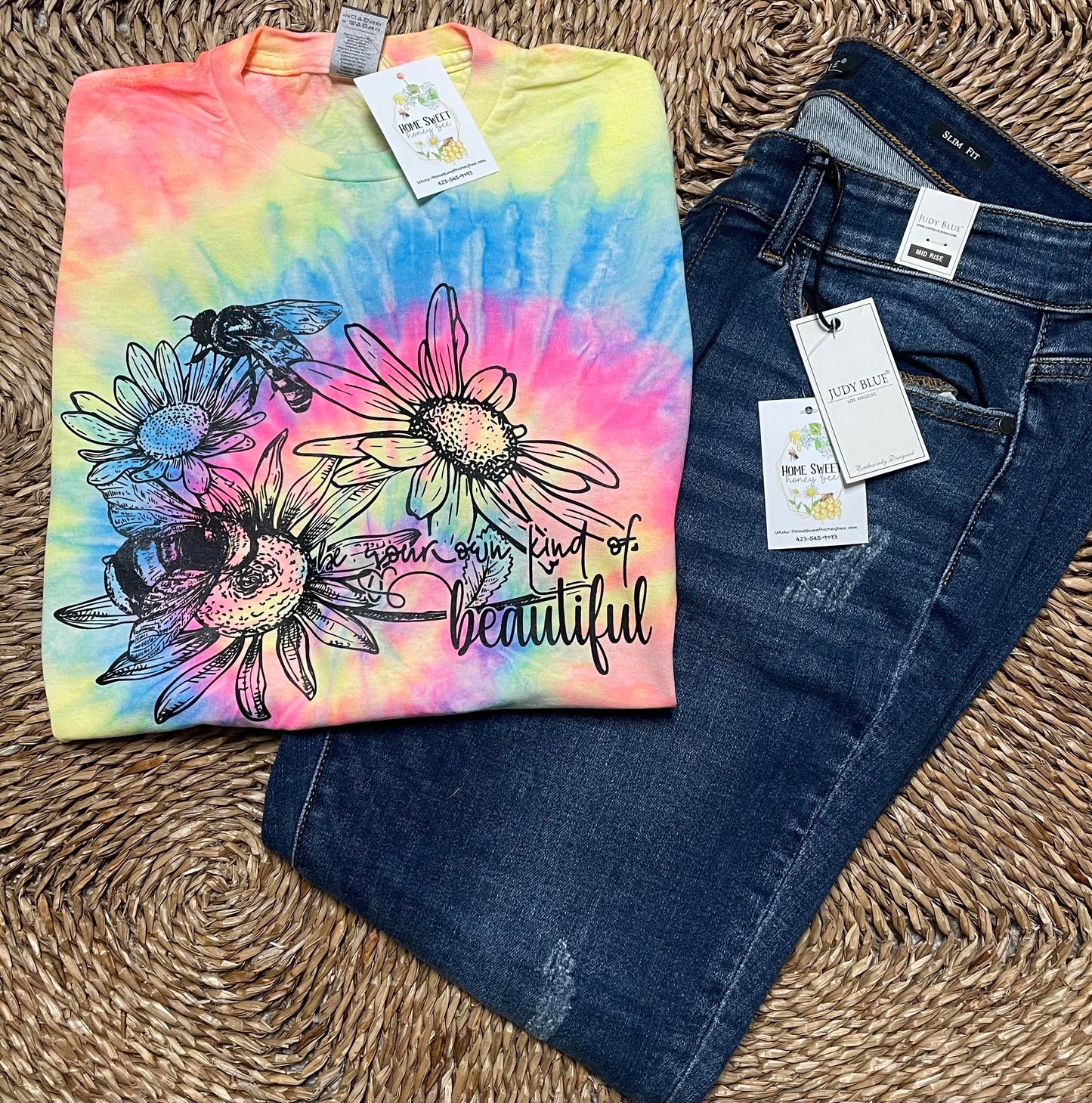 Be your own kind of beautiful tie dye tee