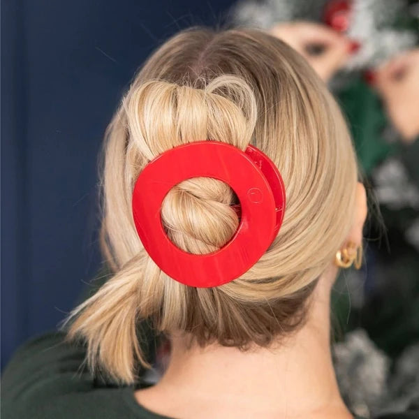 Red Carpet Ready Flat Circle Hair Clip