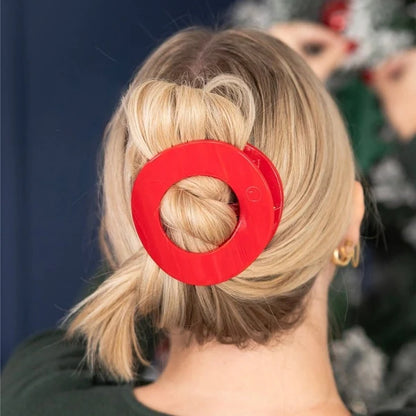 Red Carpet Ready Flat Circle Hair Clip