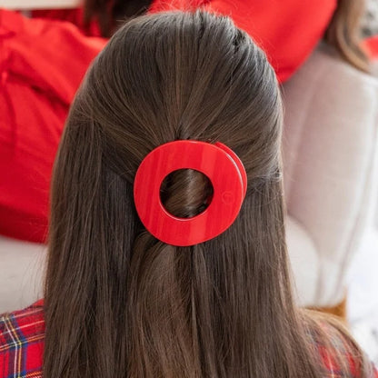 Red Carpet Ready Flat Circle Hair Clip