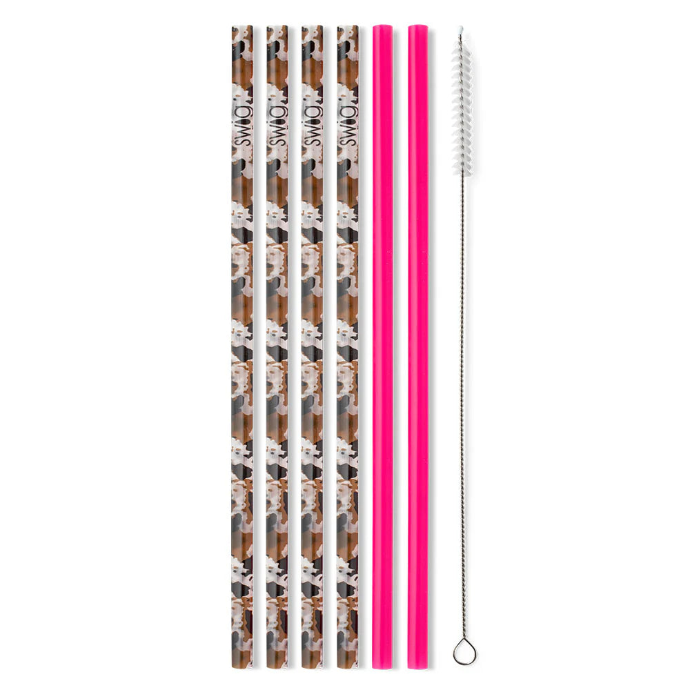 Hayride + Hot Pink Reusable SWIG Straw Set