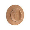 CC. Beanie Leopard Trim Vegan Fabric Panama Hat