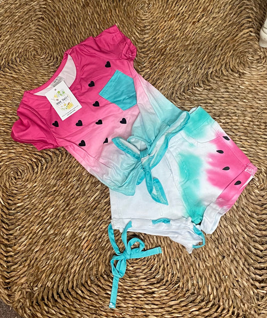 Youth Watermelon Short Set