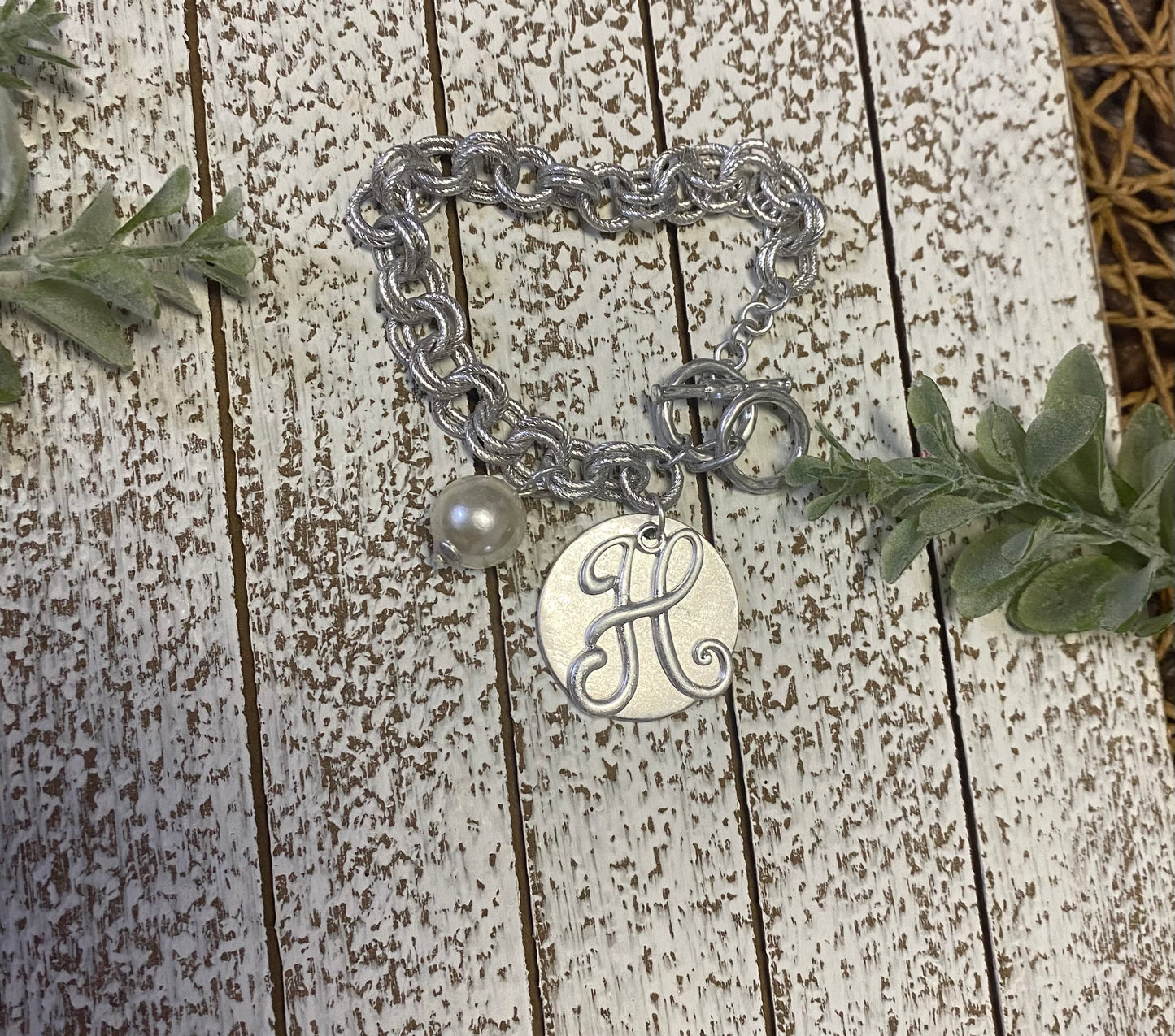 Chain Link Initial Bracelet