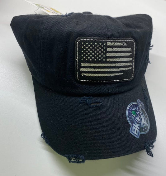 Distressed Flag Applique Hats