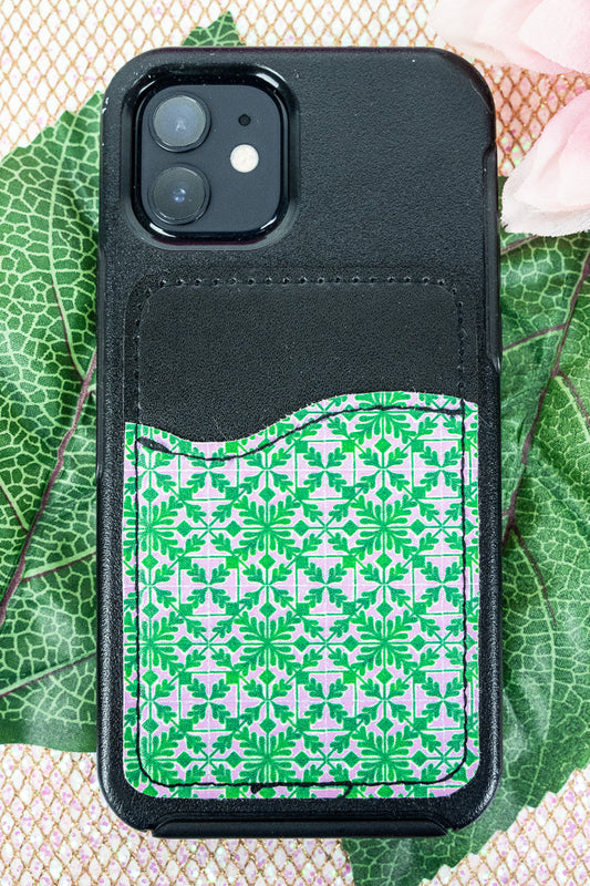 Pink Trellis Phone Pocket