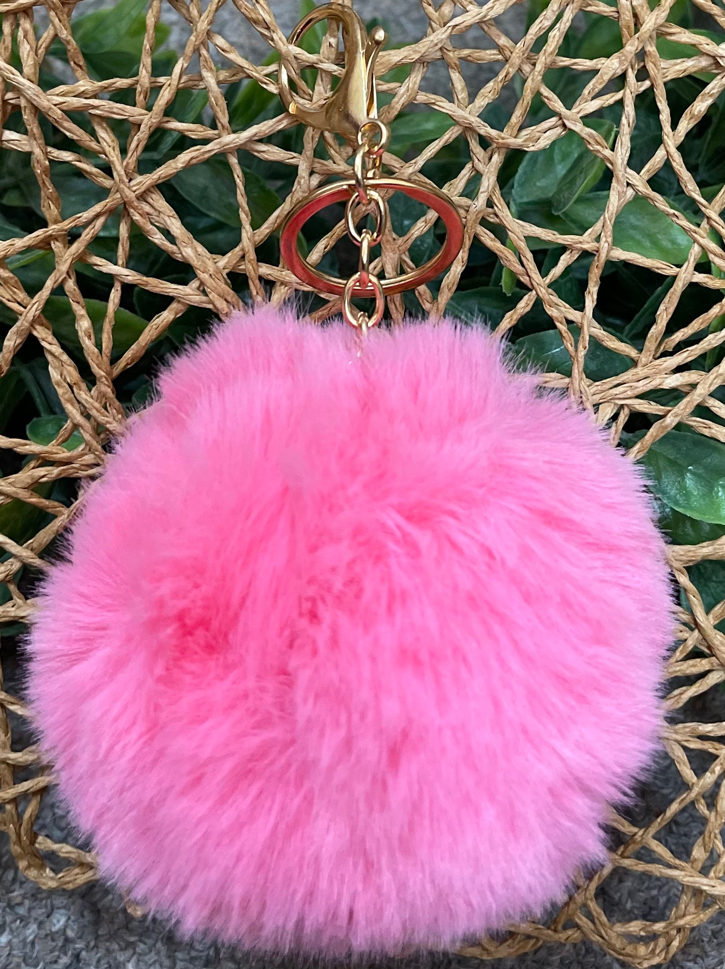 Fur Pom Pom keychain