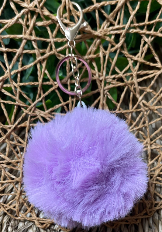 Fur Pom Pom keychain