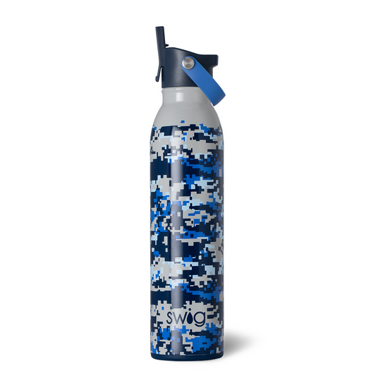 Cool Camo Flip + Sip Water Bottle (20oz)